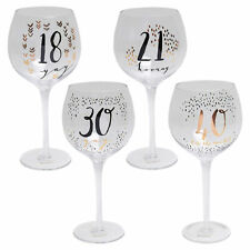 Luxe Birthday Gin Glass - Zebra Blush