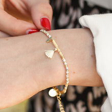 Load image into Gallery viewer, White Semi Precious Stone Beaded Layering Bracelet
